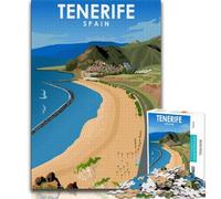 Tenerife Spain Travel Art Jigsaw Puzzles 1000 Pieces for Adults Teens,Help The Brain Exercise Addictive Toys to Cultivate Patience Great Gift 38x26cm