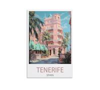 Tenerife Spain Vintage Travel Poster Landscape 08x12inch(20x30cm) Canvas Wall Art Posters for Living Room Decor Paintings for Home Decor