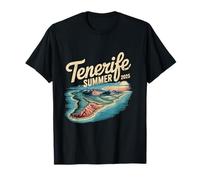 Tenerife Summer 2025 Vintage Island Map Beach Holiday Spain T-Shirt