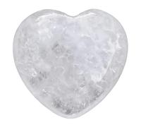TENET - Natural Mineral Stone in Heart Shape (Hyaline Quartz - Rock Crystal, 3 x 3 cm)
