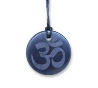 TENET - Natural Shungite Stone 100% Russia (OM 30 mm Pendant)
