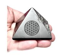 TENET - Natural Shungite Stone 100% Russia (Pyramid 5 x 5 cm, Flower of Life)