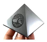 TENET - Natural Shungite Stone 100% Russia (Pyramid 5 x 5 cm Tree of Life)