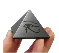 TENET - Natural Shungite Stone 100% Russia (Pyramid Eye of Horus 5 x 5 Shiny )