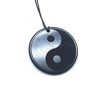 TENET - Natural Shungite Stone 100% Russia (YING-YANG/TAO PENDANT 30 MM)