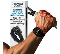 TENEX Ultra Tennis Elbow Support, Non-Compression Wrist Band, Provides Relief and Recovery for Tennis, Pickleball, Golf, Repetitive Movements, One Size Fits All Men and Women, Shock Absorber for Pain