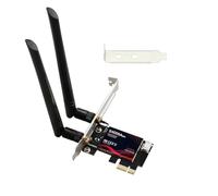 Tenext Tri-Band 5400Mbps AX210 Wireless WiFi 6E 802.11AX Bluetooth 5.3 PCI Express PCIe Adapter for Desktop PC, 2 High Gain Antennas, Low Profile Bracket