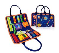 TenFans Space World Montessori Toys, Educational Learning Toys, Busy Board for Toddlers 3-6 Year Old, Sensory Toy, Baby Dress Toys, Activity Board for Montessori Activities…
