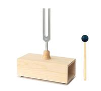 TENFLY 432Hz Tuning Fork Paired with Elegant Wooden Resonator for Ultimate Meditation Experience
