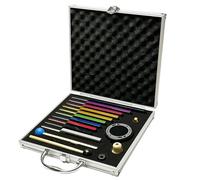 TENFLY Solfeggio Tuning Fork Set - 10 Multicolour Tuning Forks Perfect for DNA Healing with Exquisite Aluminum Gift Box (174 Hz, 285 Hz, 396 Hz, 417 Hz, 432Hz, 528 Hz, 639 Hz, 741 Hz 852 Hz, 963 Hz)