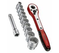 Teng M1212N1 8-24 mm 1/2-Inch Square Drive Basic Socket Set (12-Piece)
