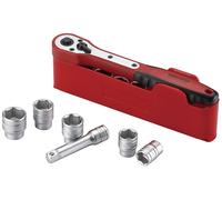 Teng 1/2in Drive Metric Basic Socket Set 12Pc Chrome 6Pt Shallow M1212N1