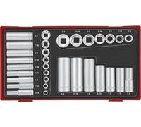Teng 1/4 inch & 3/8 inch Socket Set AF 6 pt TT1