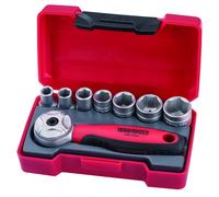 Teng 1/4in. Drive Socket set 8 Piece Metric 6 Point - T1408