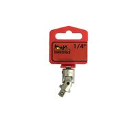 Teng 1/4in Drive Universal Joint with a Satin Chrome Finish 33mm Long M140030-C
