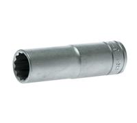 Teng 16mm 1/2in Drive Deep Socket Bi Hexagon 12-Point Satin Finish TENM120616