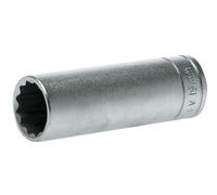 Teng 19mm 1/2in Drive Deep Socket Bi Hexagon 12-Point Satin Finish TENM120619
