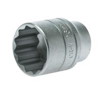 Teng 26mm Bi Hexagon Socket 12-Point 1/2in Drive Satin Finish TENM120526