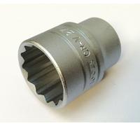 Teng Tools Socket M120527-C Regular Bi-Hexagon 27mm 1/2in Square Drive