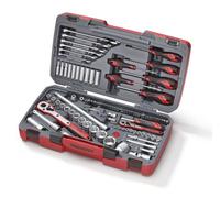 Teng 95 Piece 1/4" & 1/2" Dr. Socket, Ratchet,Spanner,Screwdriver Tool Set,TM095