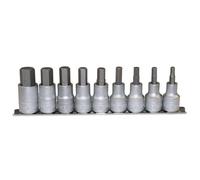 Teng Tools M1212 1/2" Hex Allen Key Bit Socket Set Clip Rail Set 5mm - 17mm