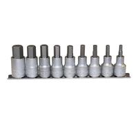 Teng M1212 1/2-inch Clip Rail Metric Hex Socket Drive (9 Pieces)