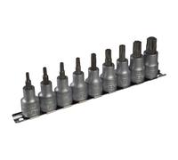 Teng M1213TX Socket Clip Rail Set of 9 Internal TORX 1/2in Drive