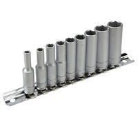 Teng M1407 Deep Socket Clip Rail Set Of 10 Metric 1/4In Drive