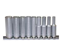 Teng M1407 Deep Socket Clip Rail Set Of 10 Metric 1/4In Drive