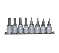 Teng M3811 40758 3/8-inch Socket Clip Rail AF Hex Set Drive (8 Pieces)