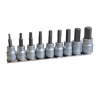 Teng M3812 Socket Clip Rail Hex Socket Metric 3/8In Drive Multi Colour (One Size)