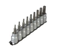 Teng M3813Tx Socket Clip Rail Set Of 9 External Torx 3/8In Drive TENM3813TX