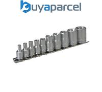 Teng M3814 M3814 Socket Clip Rail TX-E Set of 10 3/8in & 1/4in Drive TENM3814
