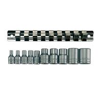 Teng M3814 M3814 Socket Clip Rail Tx-E Set Of 10 3/8In & 1/4In Drive Tenm3814