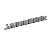 Teng M3816 Socket Clip Rail Set of 16 Metric 3/8in Drive