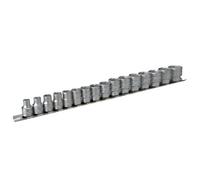 Teng M3816 Socket Clip Rail Set Of 16 Metric 3/8In Drive Multi Colour (One Size)