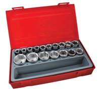 Teng TT12176 1/2-inch Metric 6p Socket Set Drive (17 Pieces)