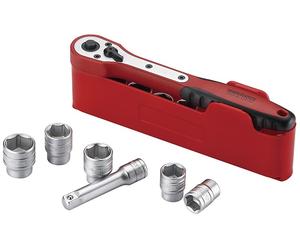 Teng Metric Basic Socket Set 13 Pc 1/4in Drive 6Pt Chrome Shallow M1413N1