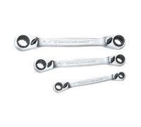 Teng Tools Ring Spanner Set 6503RX - Multi-Ratchet 8-19 mm (Pack of 3)