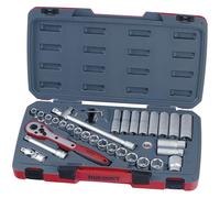 Teng T1234 1/2'' Drive Regular & Deep Metric Socket Set 34 Piece