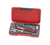 Teng T1424 Socket Set Of 24 Metric 1/4In Drive Multi Colour (One Size)