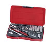 Teng T1436 1/4-inch Socket Set Metric Drive (36 Pieces)