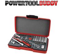 TengTools T1436 1/4" Socket Set 6 pt 36 Pieces