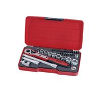 Teng T3834 Socket & Bit Set Of 34 Metric 3/8In Drive Multi Colour (One Size)