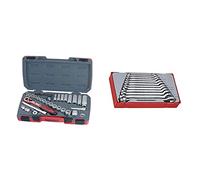 Teng T3839 3/8-inch Socket Set Metric Drive (39 Pieces) & TT1236Metric Combination Spanner Set (12 Pieces)