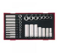 Teng TC20 Ttaf32 Regular/Deep Socket Set 32 Piece - 1/4 & 3/8In Drive