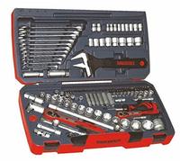 Teng TM127 127pc 1/4 1/2 & 3/8" Drive Socket & Vehicle Wrench + Spanner Tool Set