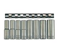 Teng Tools 1/2" Deep Socket Clip Rail Set 8 Pieces