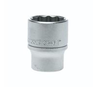 Teng Tools 1/2 Inch Drive 1 Inch 12 Point Regular SAE Socket - M120132-C