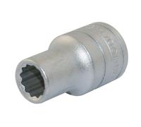 Teng Tools Pro 1/2" Square Drive 6 Point Hex Standard Sockets, Sizes 8mm To 34mm